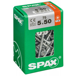 Lot De 75 Vis Acier Tête Fraisée Torx Spax, Diam.5 Mm X L.50 Mm - SPAX