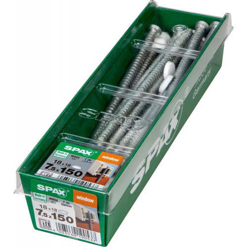 Lot De 18 Vis Acier Tête Fraisée Torx Spax, Diam.7.5 Mm X L.150 Mm - SPAX