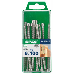 Lot De 10 Vis Acier Tête Cylindrique Spax, Diam.6 Mm X L.100 Mm de marque SPAX, référence: B9912100
