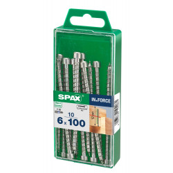 Lot De 10 Vis Acier Tête Cylindrique Spax, Diam.6 Mm X L.100 Mm - SPAX