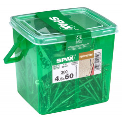 Lot De 300 Vis Acier Tête Fraisée Torx Spax, Diam.4.5 Mm X L.60 Mm - SPAX