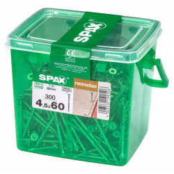 Lot De 300 Vis Acier Tête Fraisée Torx Spax, Diam.4.5 Mm X L.60 Mm - SPAX
