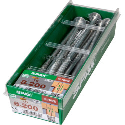 Lot De 16 Vis Acier Torx Spax, Diam.8 Mm X L.200 Mm - SPAX