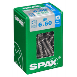 Lot De 50 Vis En Acier Inoxydable, Empreinte Torx, 6X60 Mm - SPAX