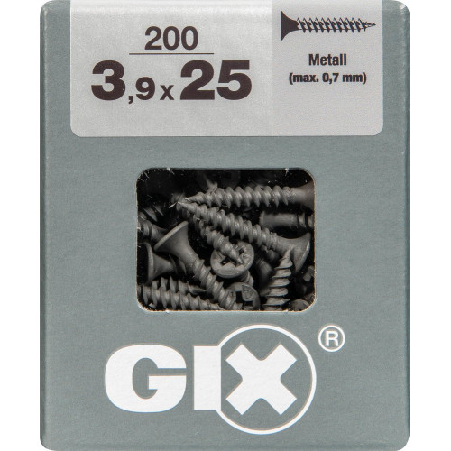 Lot De 200 Vis Acier Tête Fraisée Pozidriv Spax, Diam.3.9 Mm X L.25 Mm - SPAX