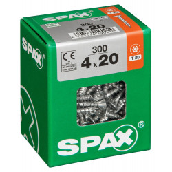 Lot De 300 Vis Acier Tête Fraisée Torx Spax, Diam.4 Mm X L.20 Mm - SPAX