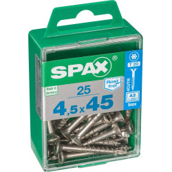 Lot De 25 Vis Inox Tête Fraisée Torx Spax, Diam.4 Mm X L.45 Mm de marque SPAX, référence: B9913500