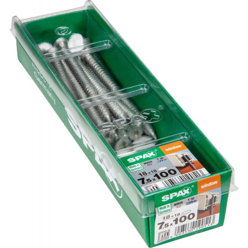 Lot De 18 Vis Acier Tête Fraisée Torx Spax, Diam.7.5 Mm X L.100 Mm - SPAX