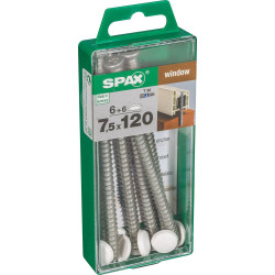 Lot De 6 Vis Acier Tête Fraisée Torx Spax, Diam.7.5 Mm X L.120 Mm - SPAX