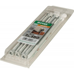 Lot De 6 Vis Acier Tête Fraisée Torx Spax, Diam.7.5 Mm X L.150 Mm de marque SPAX, référence: B9913800