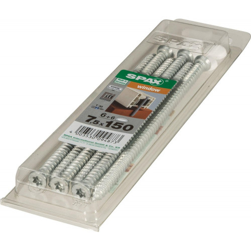 Lot De 6 Vis Acier Tête Fraisée Torx Spax, Diam.7.5 Mm X L.150 Mm - SPAX