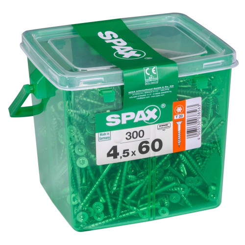 Lot De 300 Vis Acier Tête Fraisée Torx Spax, Diam.4.5 Mm X L.60 Mm - SPAX