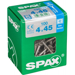 Lot De 100 Vis Inox Tête Fraisée Torx Spax, Diam.4 Mm X L.45 Mm de marque SPAX, référence: B9914000