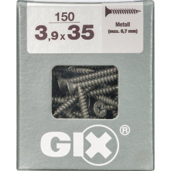 Lot De 150 Vis Acier Tête Fraisée Pozidriv Spax, Diam.3.9 Mm X L.35 Mm - SPAX