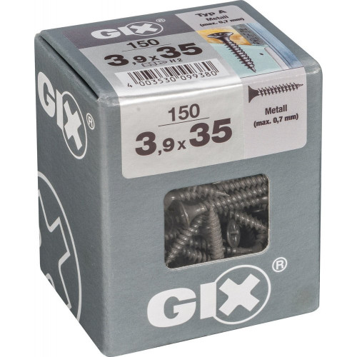 Lot De 150 Vis Acier Tête Fraisée Pozidriv Spax, Diam.3.9 Mm X L.35 Mm - SPAX