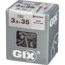 Lot De 150 Vis Acier Tête Fraisée Pozidriv Spax, Diam.3.9 Mm X L.35 Mm - SPAX