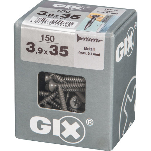 Lot De 150 Vis Acier Tête Fraisée Pozidriv Spax, Diam.3.9 Mm X L.35 Mm - SPAX