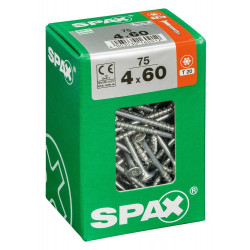 Lot De 75 Vis Acier Tête Fraisée Torx Spax, Diam.4 Mm X L.60 Mm de marque SPAX, référence: B9914400