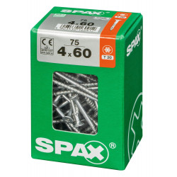 Lot De 75 Vis Acier Tête Fraisée Torx Spax, Diam.4 Mm X L.60 Mm - SPAX