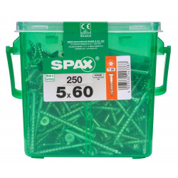 Lot De 250 Vis Acier Tête Plate Spax, Diam.5 Mm X L.60 Mm - SPAX