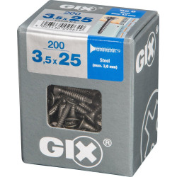 Lot De 200 Vis Acier Tête Fraisée Torx Spax, Diam.3.5 Mm X L.25 Mm - SPAX