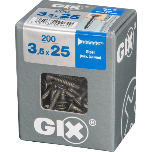 Lot De 200 Vis Acier Tête Fraisée Torx Spax, Diam.3.5 Mm X L.25 Mm - SPAX