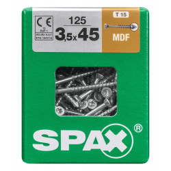 Lot De 125 Vis Acier Tête Fraisée Pozidriv Spax, Diam.3.5 Mm X L.45 Mm de marque SPAX, référence: B9915000