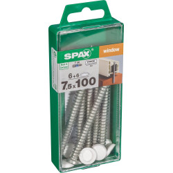Lot De 6 Vis Acier Tête Fraisée Torx Spax, Diam.7.5 Mm X L.100 Mm de marque SPAX, référence: B9915100