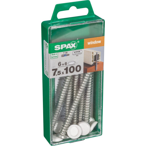 Lot De 6 Vis Acier Tête Fraisée Torx Spax, Diam.7.5 Mm X L.100 Mm - SPAX
