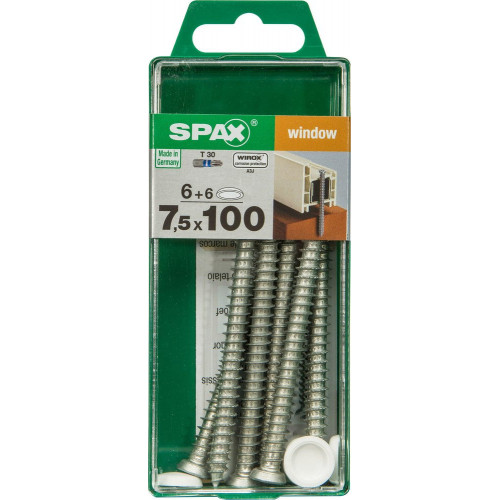 Lot De 6 Vis Acier Tête Fraisée Torx Spax, Diam.7.5 Mm X L.100 Mm - SPAX