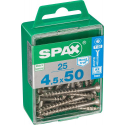 Lot De 25 Vis Inox Tête Fraisée Torx Spax, Diam.4.5 Mm X L.50 Mm de marque SPAX, référence: B9915600