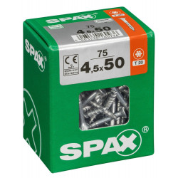 Lot De 75 Vis Acier Tête Fraisée Torx Spax, Diam.4.5 Mm X L.50 Mm - SPAX