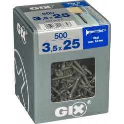Lot De 500 Vis Acier Tête Fraisée Torx Spax, Diam.3.5 Mm X L.25 Mm - SPAX