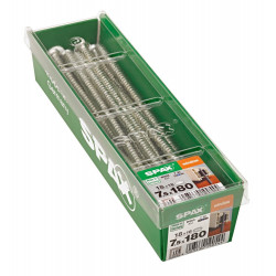 Lot De 18 Vis Acier Tête Fraisée Torx Spax, Diam.7.5 Mm X L.180 Mm - SPAX