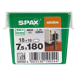 Lot De 18 Vis Acier Tête Fraisée Torx Spax, Diam.7.5 Mm X L.180 Mm - SPAX