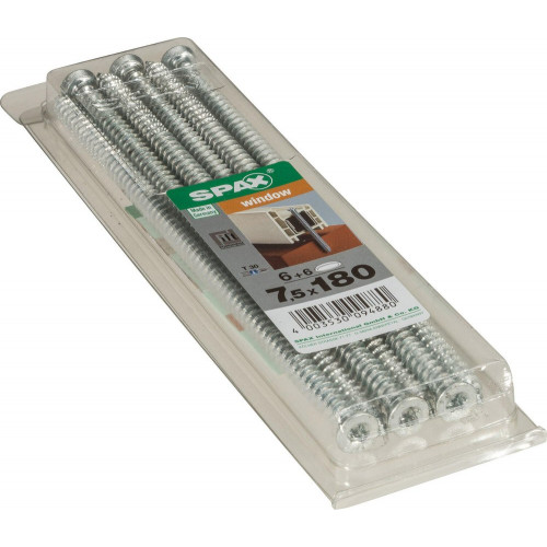 Lot De 6 Vis Acier Tête Fraisée Torx Spax, Diam.7.5 Mm X L.180 Mm - SPAX