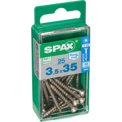 Lot De 25 Vis Inox Tête Fraisée Torx Spax, Diam.3.5 Mm X L.35 Mm de marque SPAX, référence: B9916600