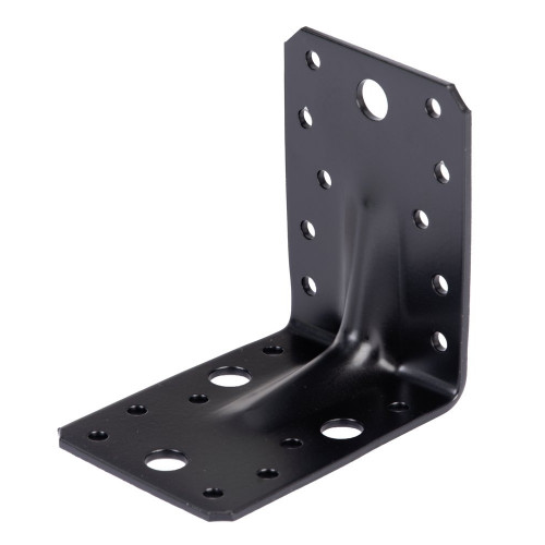 Equerre renforce noire 90x90x65mm epaisseur 2.5mm - GAH ALBERTS