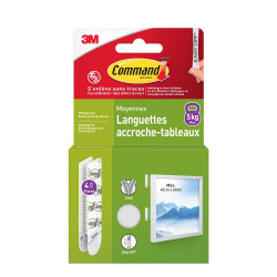 Bande scratch adhesif cadre moyen modele lot de 8 de marque COMMAND, référence: B9920200