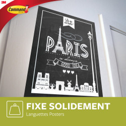 Languette poster petit modele blanc lot de 12 - COMMAND