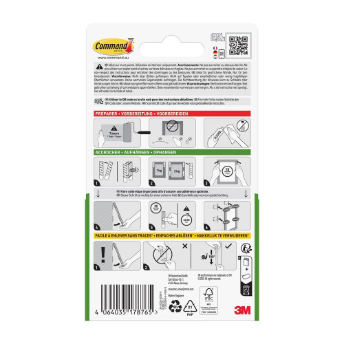 Bande scratch adhesif cadre petit modele lot de 4 - COMMAND