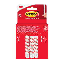 Lot de 8 languettes standard grand modèle de marque COMMAND, référence: B9921200