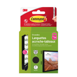 Languette de fixation pour tableau grand modele noir lot de 8 de marque COMMAND, référence: B9921400