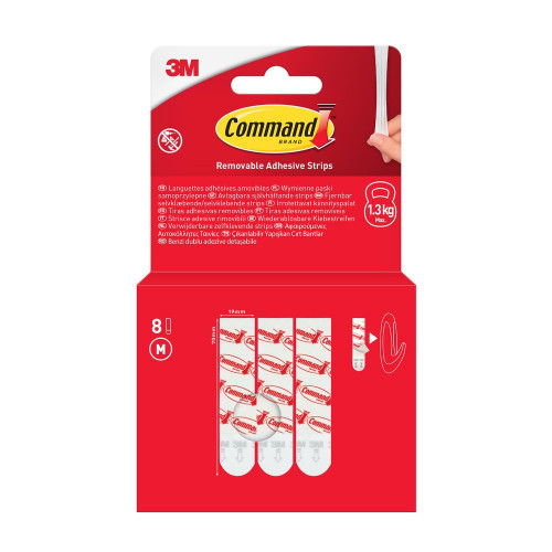 Lot de 8 languettes standard moyen modèle - COMMAND