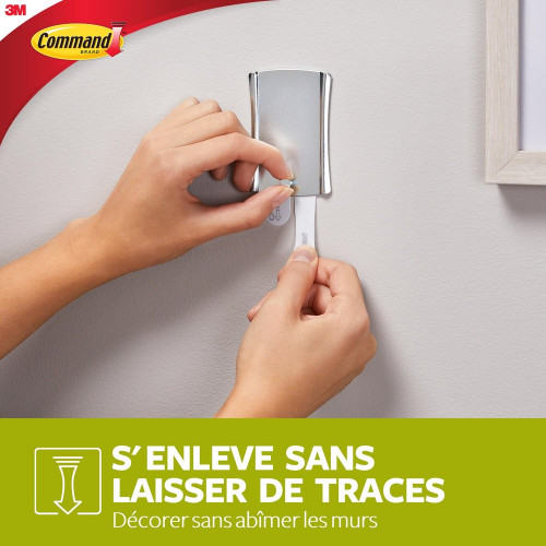 accroche cadre avec tete clou metal moyen modele - COMMAND