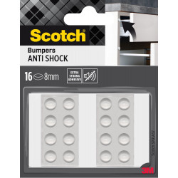 Lot de 16 butées amortissement adhésives pvc transparent SCOTCH diam.8 mm de marque SCOTCH, référence: B9922500