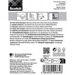 Lot de 16 butées amortissement adhésives pvc transparent SCOTCH diam.8 mm - SCOTCH