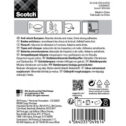 Lot de 12 butées amortissement adhésives pvc transparent SCOTCH diam.13 mm - SCOTCH