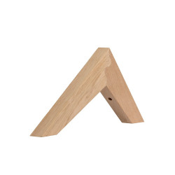 Equerre bois brut chêne, H.18 x P.22.5 cm de marque Sans marque, référence: B9922800