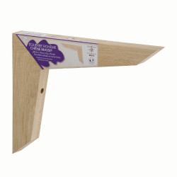 Equerre bois brut chêne, H.18 x P.22.5 cm - Sans marque
